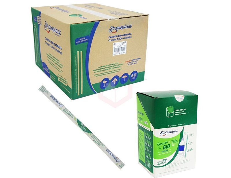 Straw Canudo Bio Sache REF819 5mmx24cm Granel 3000 Unidades