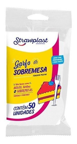 Garfo Descartável para Sobremesa Cristal com 1.000 Garfos Strawplast -  Sitolino Embalagens